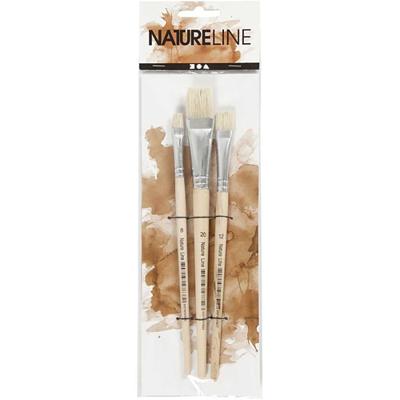 Creativ Company Nature line kwasten 8/12/20 plat, 3st.