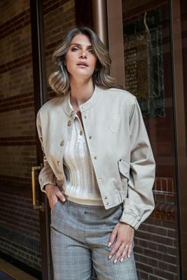 Elvira Casuals Bomber Jenny E4 25-008 Jackets 44 Sand