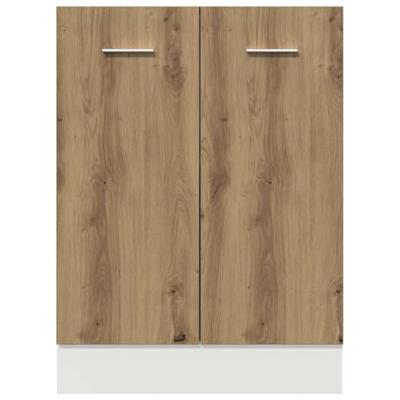 Onderkast 60x46x81,5 cm bewerkt hout artisanaal eikenkleur
