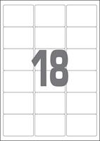 A4 etiketten 63,5 x 46,6 mm wit 100 vel Sorex - thumbnail