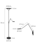 Steinhauer Zwart led leeslampSoleil - 3258ZW - thumbnail
