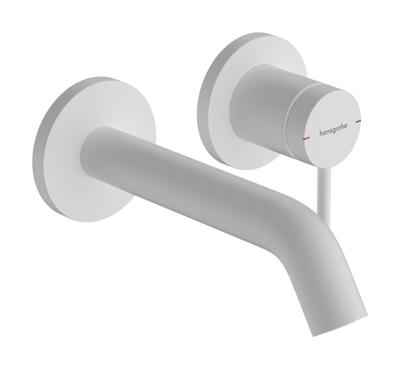 Hansgrohe Tecturis S ééngreeps wastafelkraan inbouw voor wandmontage, met uitloop 16,5 cm, mat wit Hansgrohe Tecturis S ééngreeps wastafelkraan inbouw voor wandmontage, met uitloop 16,5 cm, mat wit