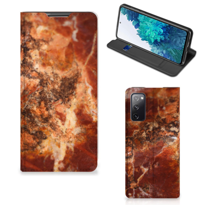 Samsung Galaxy S20 FE | Standcase | Marmer Bruin Samsung Galaxy S20 FE | Standcase | Marmer Bruin