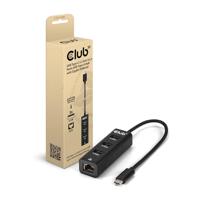 club3D USB-C Adapter [1x USB-C stekker - 4x USB 3.2 Gen 1 bus intern 19-polig (USB 3.0), RJ45-bus] CSV-1549 0.17 m - thumbnail