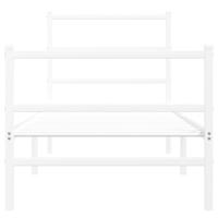 Bedframe met hoofd- en voeteneindemetaal wit 80x200 cm - thumbnail