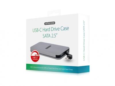 Sitecom USB-C Hard Drive Case SATA 2,5" externe behuizing Sitecom USB-C Hard Drive Case SATA 2,5" externe behuizing