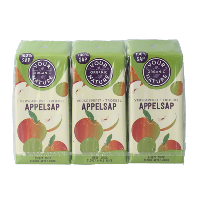 Your Organic Nature Appelsap 6pak Your Organic Nature Appelsap 6pak