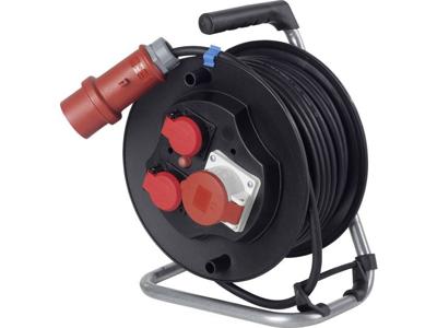 AS Schwabe 10155 Kabelhaspel 25.00 m Zwart CEE-stekker 16 A 5-polig