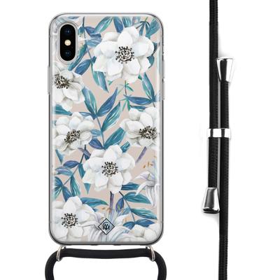 iPhone X/XS hoesje met koord - Touch of flowers