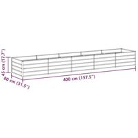 Verhoogde plantenbak Licht Bruin 400 x 80 x 45 cm - thumbnail