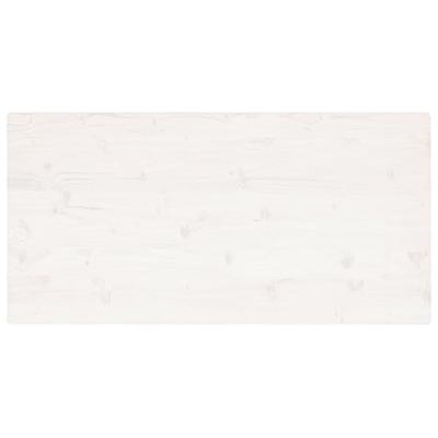 Tafelblad rechthoekig 110x60x2,5 cm massief grenenhout wit