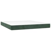 Boxspring met matras fluweel donkergroen 180x200 cm - thumbnail