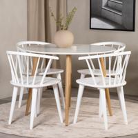 Nohr Ronde Eettafel 'Quennel' 100cm, kleur Eiken/Wit - thumbnail