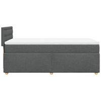 Boxspring met matras stof donkergrijs 90x190 cm - thumbnail