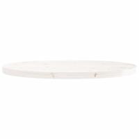 Tafelblad rond 90x3 cm massief grenenhout wit - thumbnail
