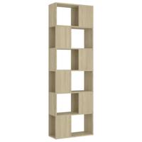 Boekenkast/kamerscherm 60x24x186 cm bewerkt hout sonoma eiken - thumbnail