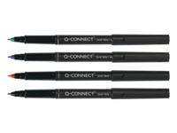 Q-CONNECT OHP marker, permanent, fijn, set van 4 stuks in geassorteerde kleuren - thumbnail