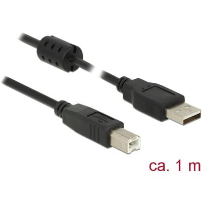 Delock 84895 Kabel USB 2.0 Type-A male > USB 2.0 Type-B male 1,0 m zwart Delock 84895 Kabel USB 2.0 Type-A male > USB 2.0 Type-B male 1,0 m zwart