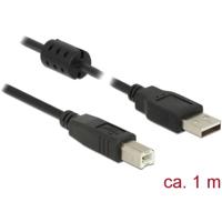 Delock 84895 Kabel USB 2.0 Type-A male > USB 2.0 Type-B male 1,0 m zwart - thumbnail