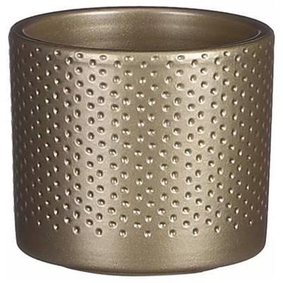 Era pot rond goud relief h9xd10 cm Mica Decorations - Mica decorations