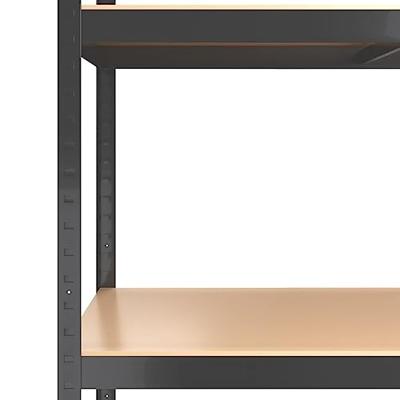 Opbergrek 5-laags staal & bewerkt hout antracietkleurig