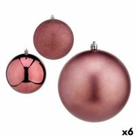 Set kerstballen Roze Plastic Ø 12 cm (6 Stuks) - thumbnail