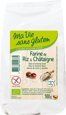 Ma Vie Sans Rijst & kastanjemeel - glutenvrij - bio 500 Gram