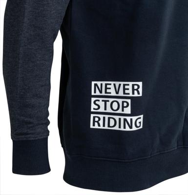 CONTEC sweatshirt met lange mouwen "never stop riding" ct sweatshirt never stop riding size s blue/grey
