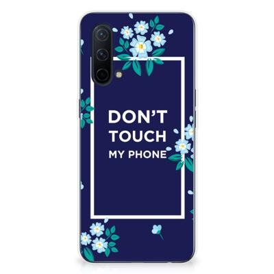 OnePlus Nord CE 5G Silicone-hoesje Flowers Blue DTMP OnePlus Nord CE 5G Silicone-hoesje Flowers Blue DTMP