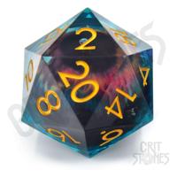 CritStones Liquid Core Dice D20 Eye of the Oracle 5 cm - thumbnail