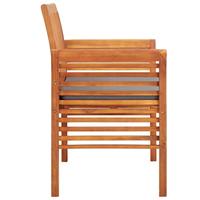 Tuinbank 2-zits met kussen 120 cm massief acaciahout - thumbnail