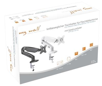 My Wall HL 16 WL Monitor-tafelbeugel Aantal monteerbare displays: 1 Display(s) 43,2 cm (17) - 81,3 cm (32) Wit Draaibaar, Kantelbaar My Wall HL 16 WL Monitor-tafelbeugel Aantal monteerbare displays: 1 Display(s) 43,2 cm (17) - 81,3 cm (32) Wit Draaibaar, Kantelbaar