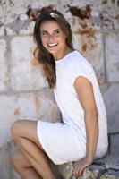 Zacht badstof nachthemd wit - thumbnail