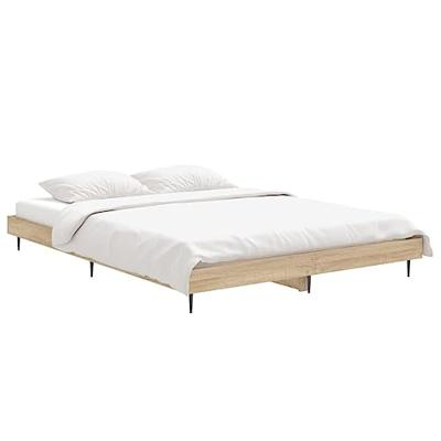 Bedframe bewerkt hout sonoma eikenkleurig 135x190 cm