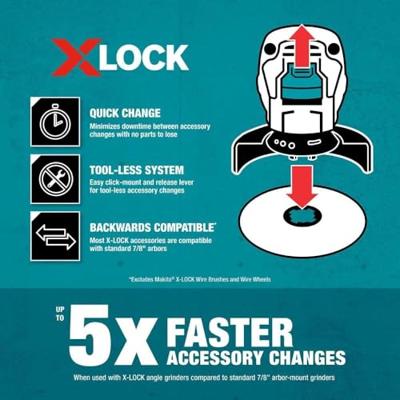 Makita Accessoires E-00402 | Afbraamschijf | X-LOCK | 125x6,0x22,23mm RVS - e-00402