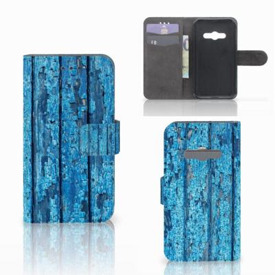 Samsung Galaxy Xcover 3 | Xcover 3 VE | Book Style Case | Wood Blue
