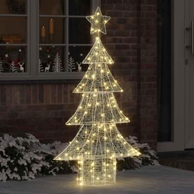 VidaXL Kerstboom met 160 led warmwit 150 cm acryl