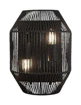 Searchlight WandlampWicker - 11201-2BK