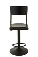 J-Line barstoel - hout|metaal - zwart - 2 stuks - thumbnail