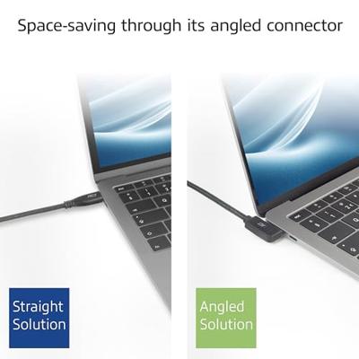 ACT USB 3.0 10Gbps 60W USB Type-C (haaks horizontaal) - USB Type-C (haaks verticaal) 1m