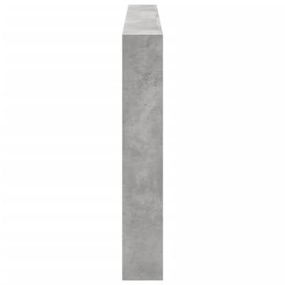 Hoofdbordkast met LED-verlichting 200x17x102 cm betongrijs