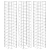 VidaXL Schanskorf plantenbakken 3 st verhoogd 30x30x200 cm ijzer - thumbnail