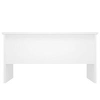 Salontafel 80x50x42,5 cm bewerkt hout wit - thumbnail