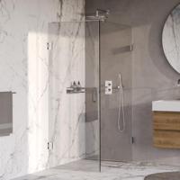 Brauer Void - Douchecabine met Draaideur - Helder Glas - 80x120x200 cm - incl. Glascoating - Chroom - thumbnail