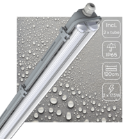 LED&apos;s Light LED TL dubbel armatuur 120 cm - Compleet met 2 LED TL buizen 120 cm - 4320lm - thumbnail