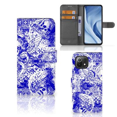 Telefoonhoesje met Naam Xiaomi 11 Lite 5G NE | Mi 11 Lite Angel Skull Blauw Telefoonhoesje met Naam Xiaomi 11 Lite 5G NE | Mi 11 Lite Angel Skull Blauw