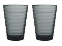 Iittala Aino Aalto Glas 33 cl donkergrijs 2 stuks - thumbnail