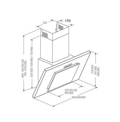 AKPO WK-4 NERO 2.0 50 Wit T300 Lineaire LED/regelkap