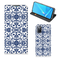 OPPO A52 | A72 Smart Cover Flower Blue - thumbnail