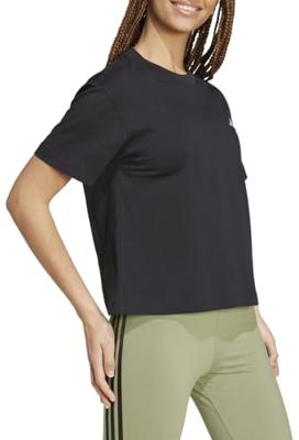 Dames-T-Shirt met Korte Mouwen Adidas Essentials Zwart - Maat: L